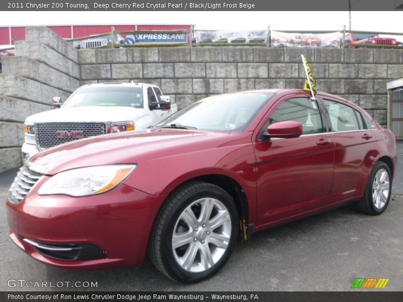 Deep Cherry Red Crystal Pearl / Black/Light Frost Beige 2011 Chrysler 200 Touring
