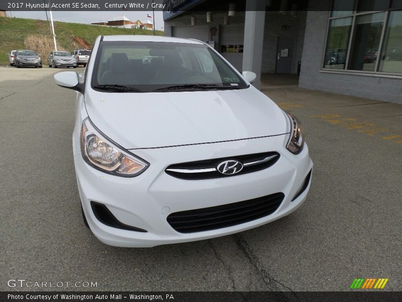 Century White / Gray 2017 Hyundai Accent SE Sedan