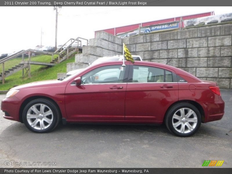 Deep Cherry Red Crystal Pearl / Black/Light Frost Beige 2011 Chrysler 200 Touring