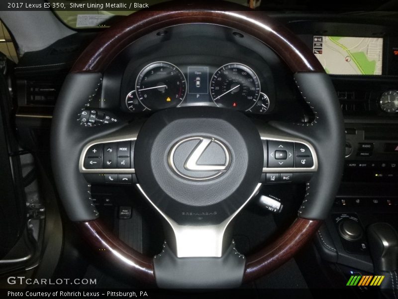 Silver Lining Metallic / Black 2017 Lexus ES 350
