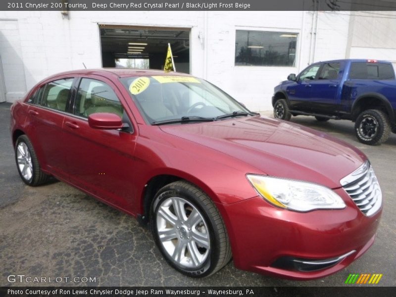 Deep Cherry Red Crystal Pearl / Black/Light Frost Beige 2011 Chrysler 200 Touring