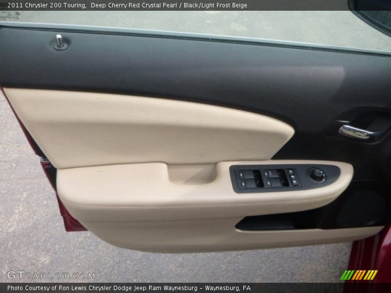 Deep Cherry Red Crystal Pearl / Black/Light Frost Beige 2011 Chrysler 200 Touring