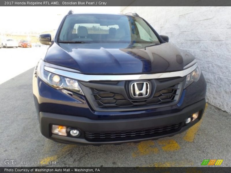 Obsidian Blue Pearl / Gray 2017 Honda Ridgeline RTL AWD