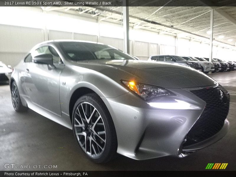 Silver Lining Metallic / Black 2017 Lexus RC 350 F Sport AWD