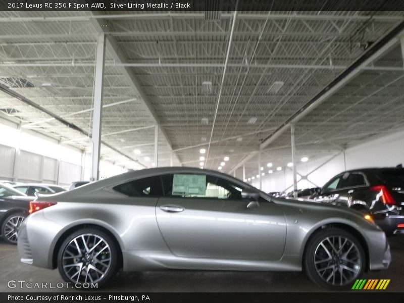 Silver Lining Metallic / Black 2017 Lexus RC 350 F Sport AWD