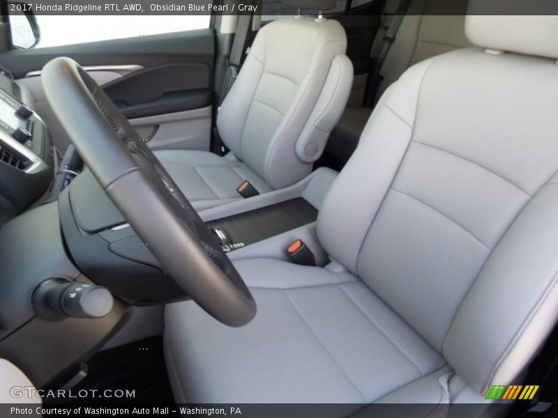 Obsidian Blue Pearl / Gray 2017 Honda Ridgeline RTL AWD