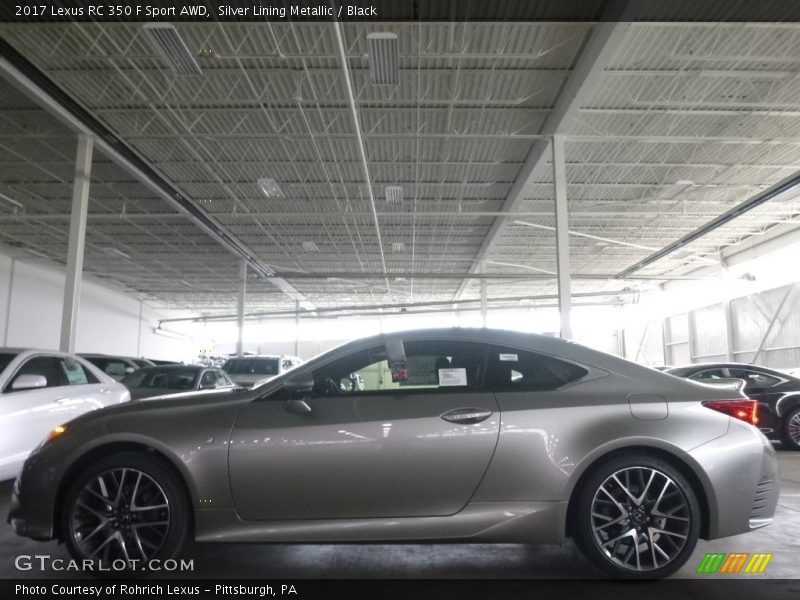 Silver Lining Metallic / Black 2017 Lexus RC 350 F Sport AWD