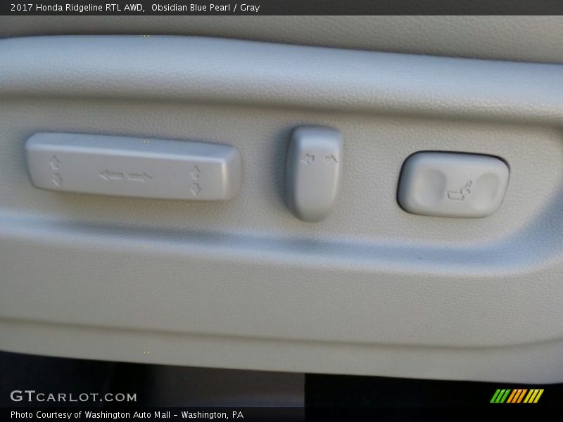 Obsidian Blue Pearl / Gray 2017 Honda Ridgeline RTL AWD