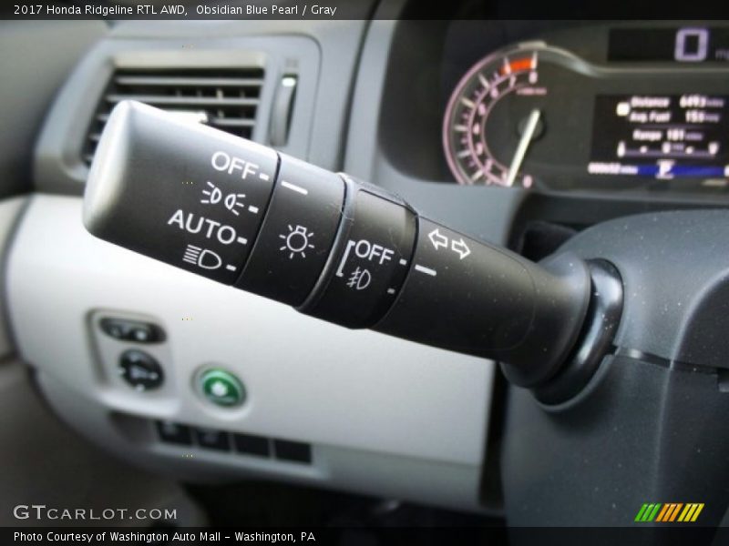 Obsidian Blue Pearl / Gray 2017 Honda Ridgeline RTL AWD