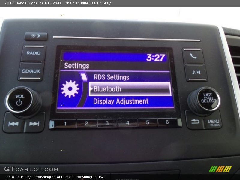Obsidian Blue Pearl / Gray 2017 Honda Ridgeline RTL AWD