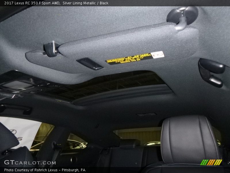 Silver Lining Metallic / Black 2017 Lexus RC 350 F Sport AWD
