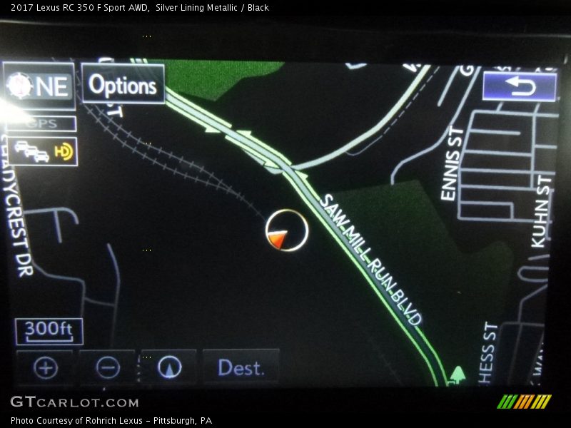 Silver Lining Metallic / Black 2017 Lexus RC 350 F Sport AWD