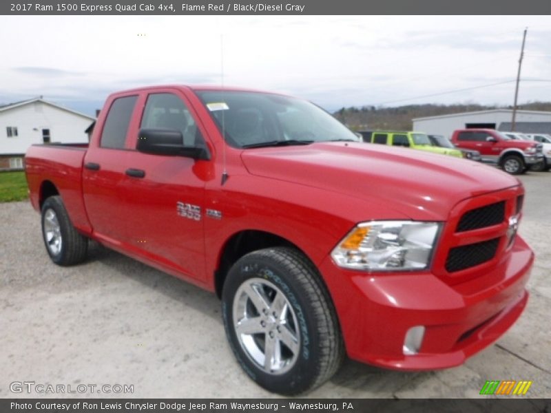 Flame Red / Black/Diesel Gray 2017 Ram 1500 Express Quad Cab 4x4