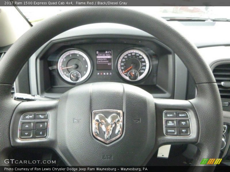 Flame Red / Black/Diesel Gray 2017 Ram 1500 Express Quad Cab 4x4