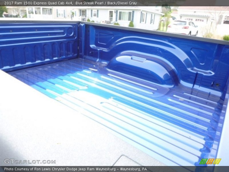 Blue Streak Pearl / Black/Diesel Gray 2017 Ram 1500 Express Quad Cab 4x4
