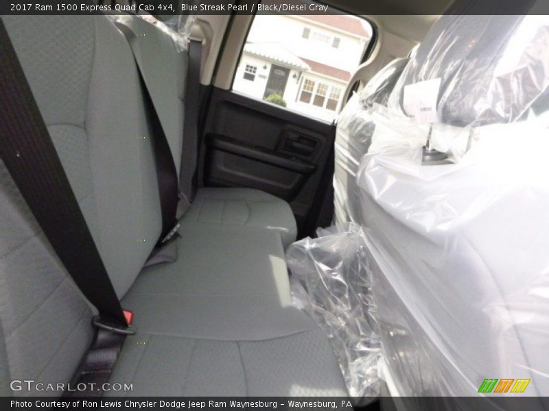 Blue Streak Pearl / Black/Diesel Gray 2017 Ram 1500 Express Quad Cab 4x4