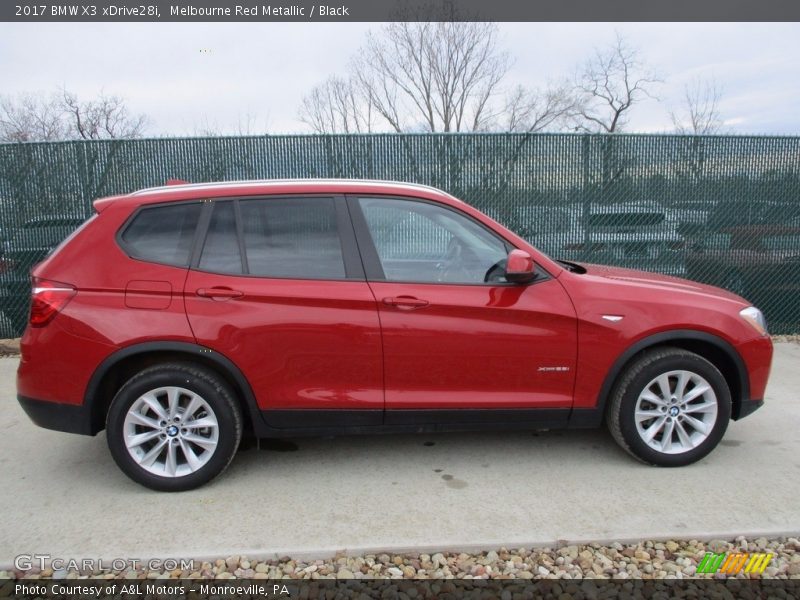 Melbourne Red Metallic / Black 2017 BMW X3 xDrive28i
