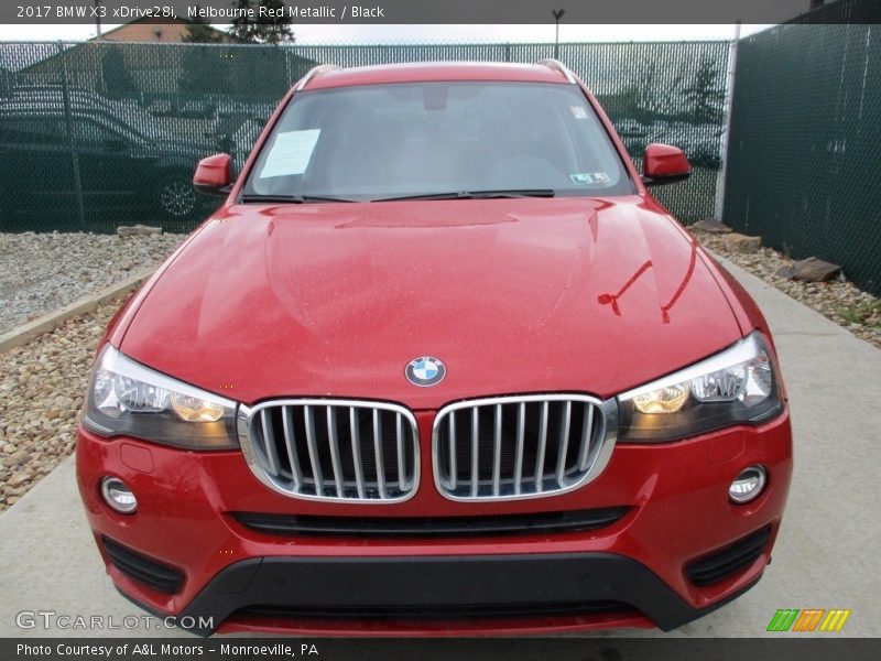Melbourne Red Metallic / Black 2017 BMW X3 xDrive28i