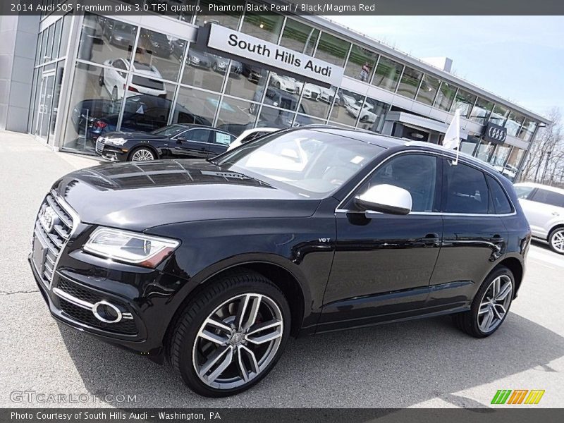 Phantom Black Pearl / Black/Magma Red 2014 Audi SQ5 Premium plus 3.0 TFSI quattro