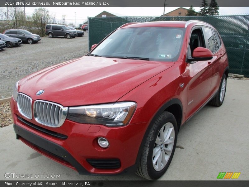 Melbourne Red Metallic / Black 2017 BMW X3 xDrive28i