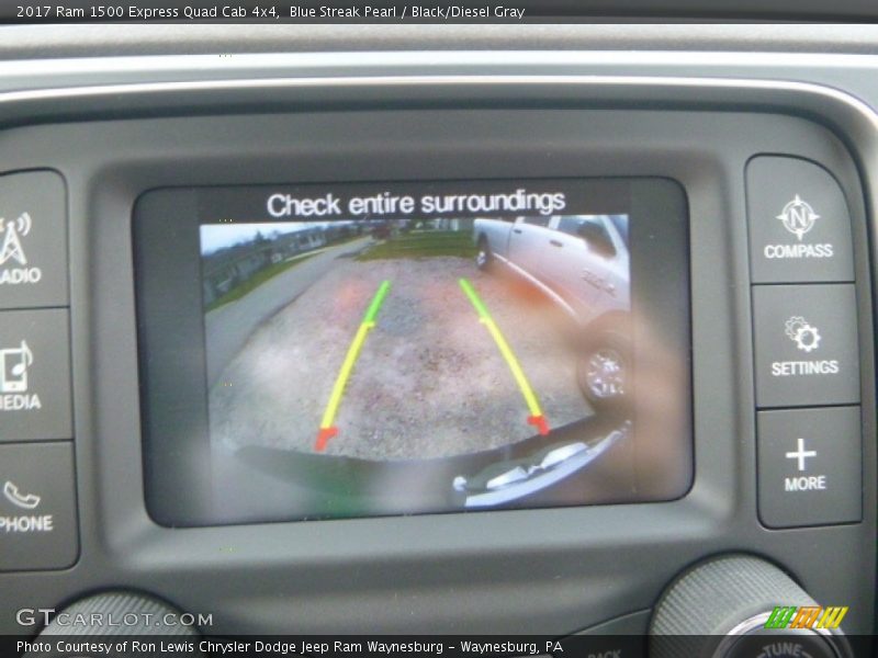 Blue Streak Pearl / Black/Diesel Gray 2017 Ram 1500 Express Quad Cab 4x4