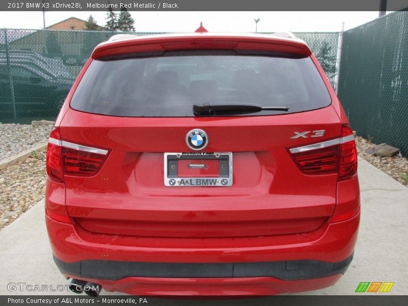 Melbourne Red Metallic / Black 2017 BMW X3 xDrive28i