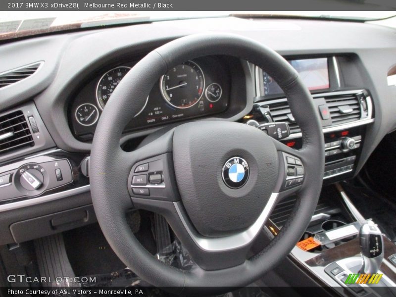 Melbourne Red Metallic / Black 2017 BMW X3 xDrive28i
