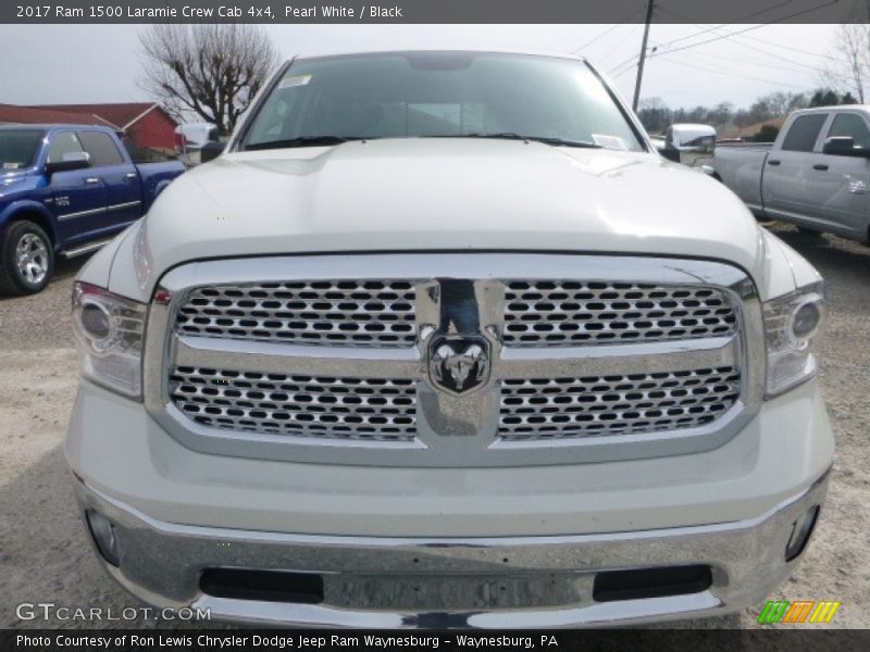 Pearl White / Black 2017 Ram 1500 Laramie Crew Cab 4x4