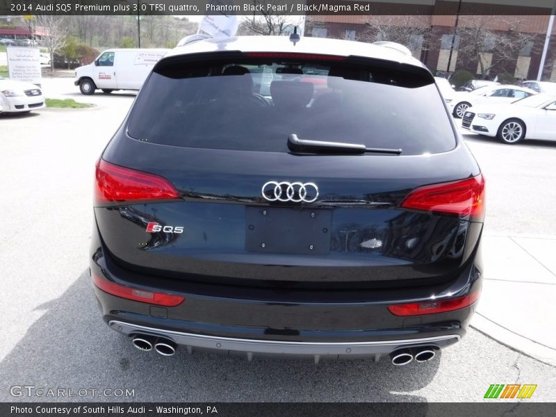 Phantom Black Pearl / Black/Magma Red 2014 Audi SQ5 Premium plus 3.0 TFSI quattro