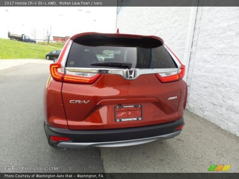 Molten Lava Pearl / Ivory 2017 Honda CR-V EX-L AWD