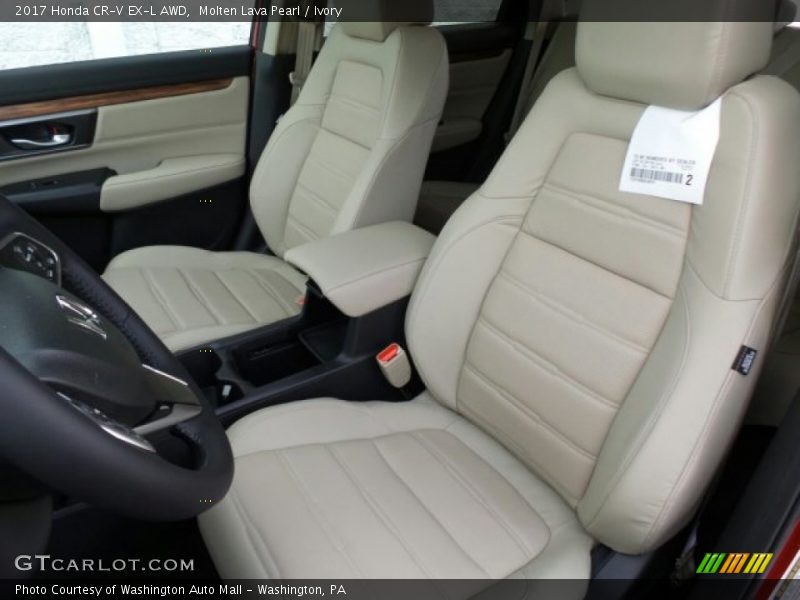 Molten Lava Pearl / Ivory 2017 Honda CR-V EX-L AWD