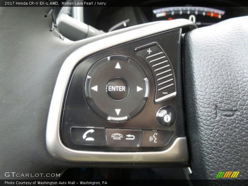Molten Lava Pearl / Ivory 2017 Honda CR-V EX-L AWD