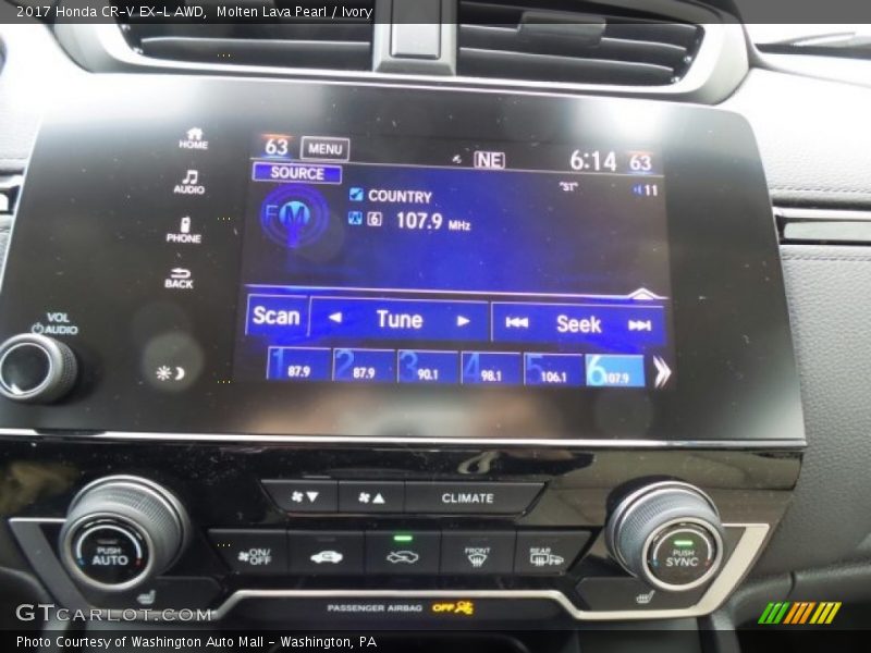 Molten Lava Pearl / Ivory 2017 Honda CR-V EX-L AWD