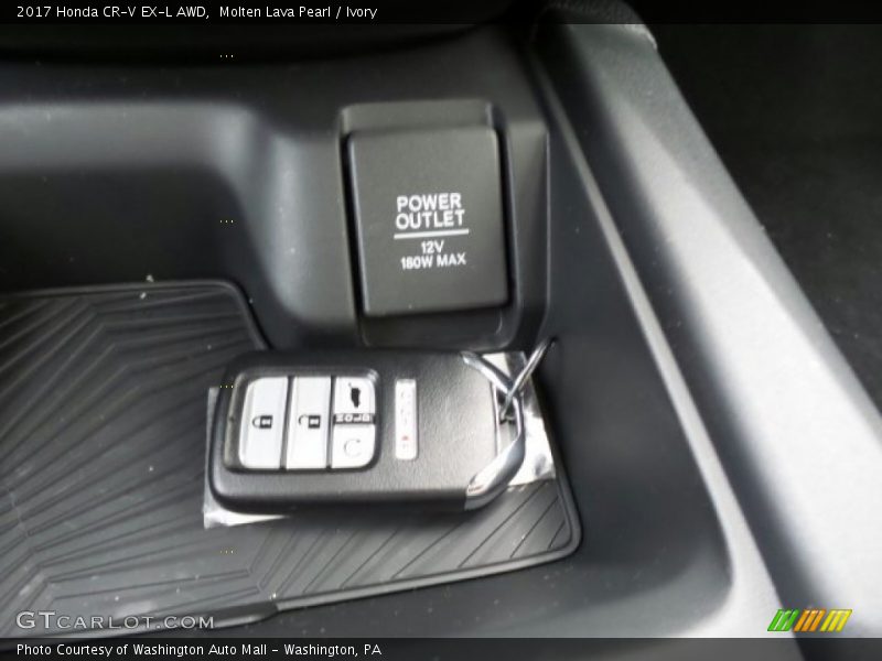 Molten Lava Pearl / Ivory 2017 Honda CR-V EX-L AWD