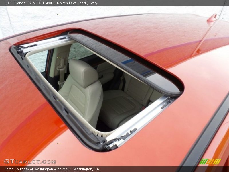 Molten Lava Pearl / Ivory 2017 Honda CR-V EX-L AWD