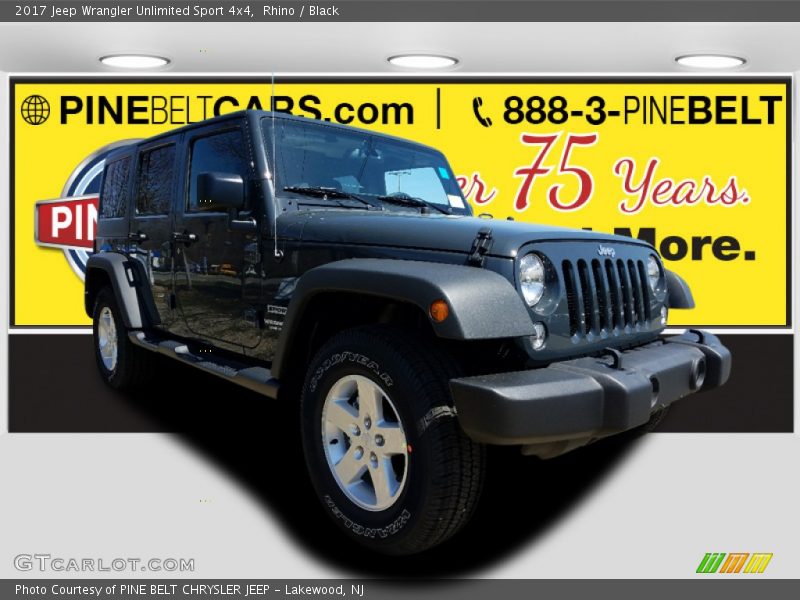 Rhino / Black 2017 Jeep Wrangler Unlimited Sport 4x4