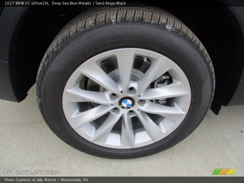 Deep Sea Blue Metallic / Sand Beige/Black 2017 BMW X3 xDrive28i