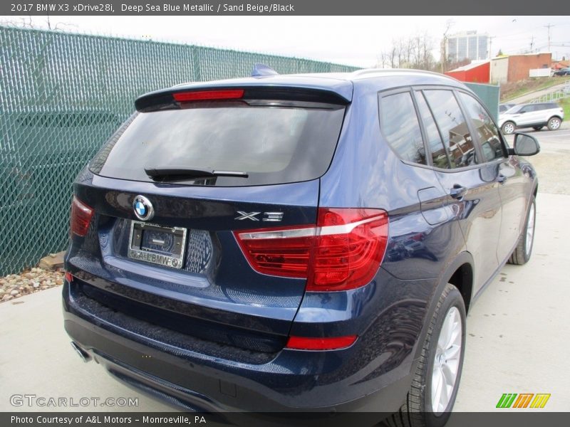Deep Sea Blue Metallic / Sand Beige/Black 2017 BMW X3 xDrive28i