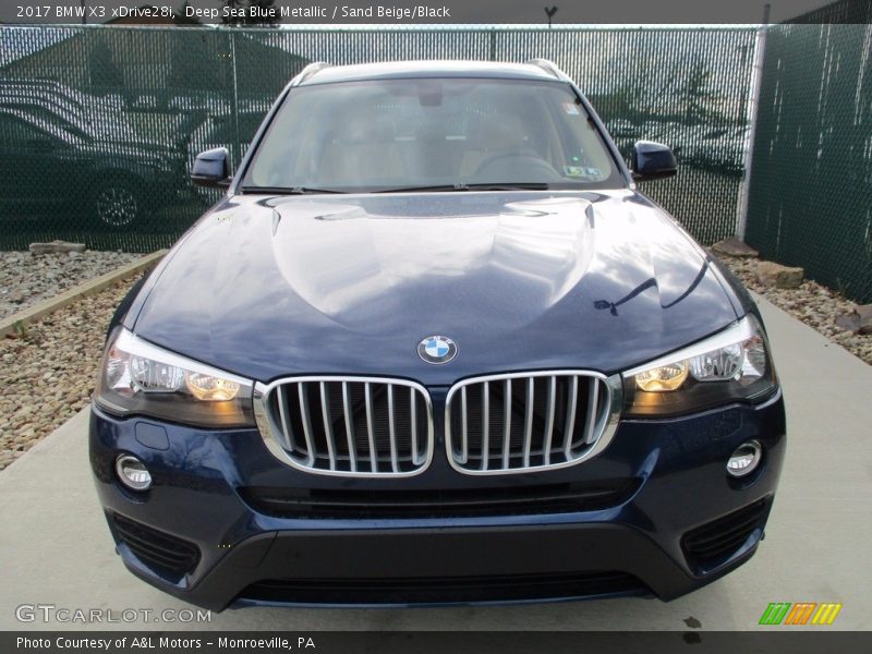 Deep Sea Blue Metallic / Sand Beige/Black 2017 BMW X3 xDrive28i