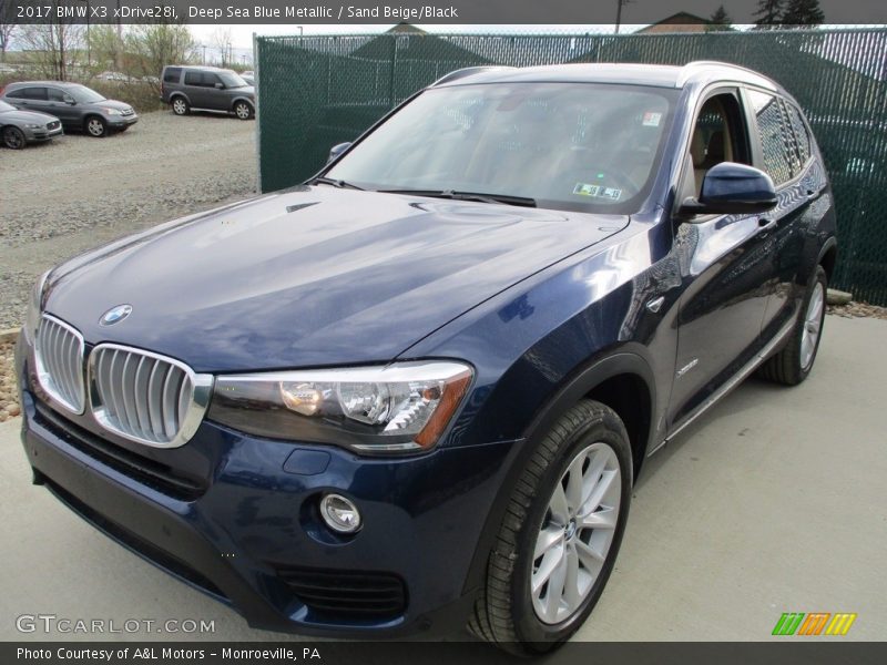 Deep Sea Blue Metallic / Sand Beige/Black 2017 BMW X3 xDrive28i