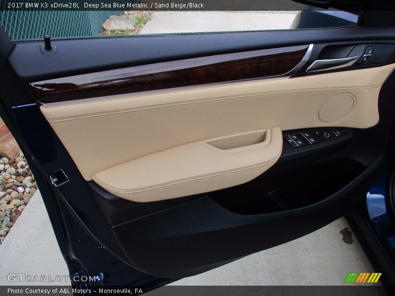 Deep Sea Blue Metallic / Sand Beige/Black 2017 BMW X3 xDrive28i