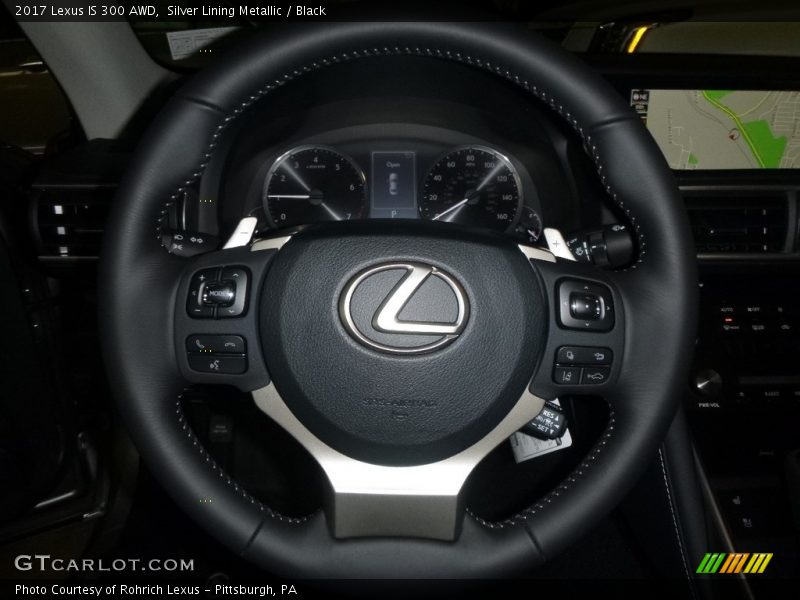 Silver Lining Metallic / Black 2017 Lexus IS 300 AWD