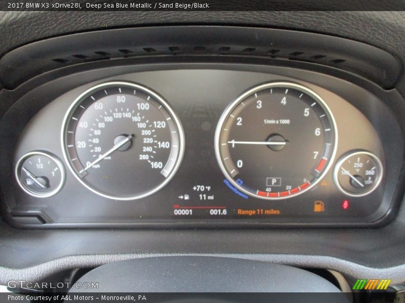 Deep Sea Blue Metallic / Sand Beige/Black 2017 BMW X3 xDrive28i