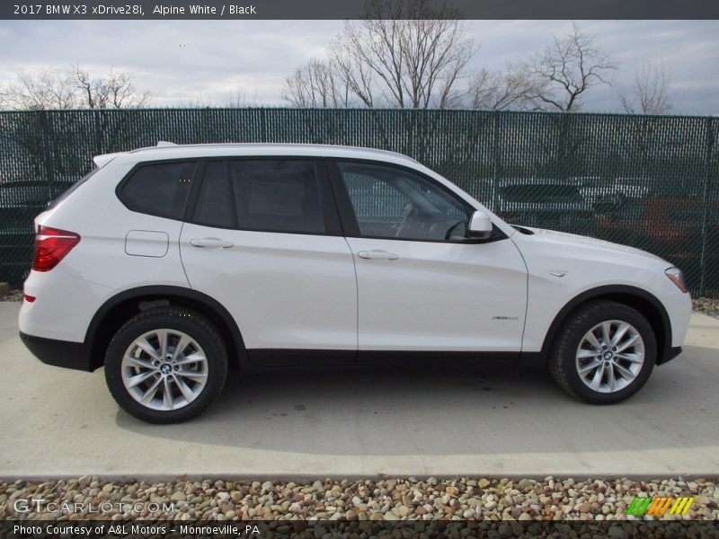 Alpine White / Black 2017 BMW X3 xDrive28i