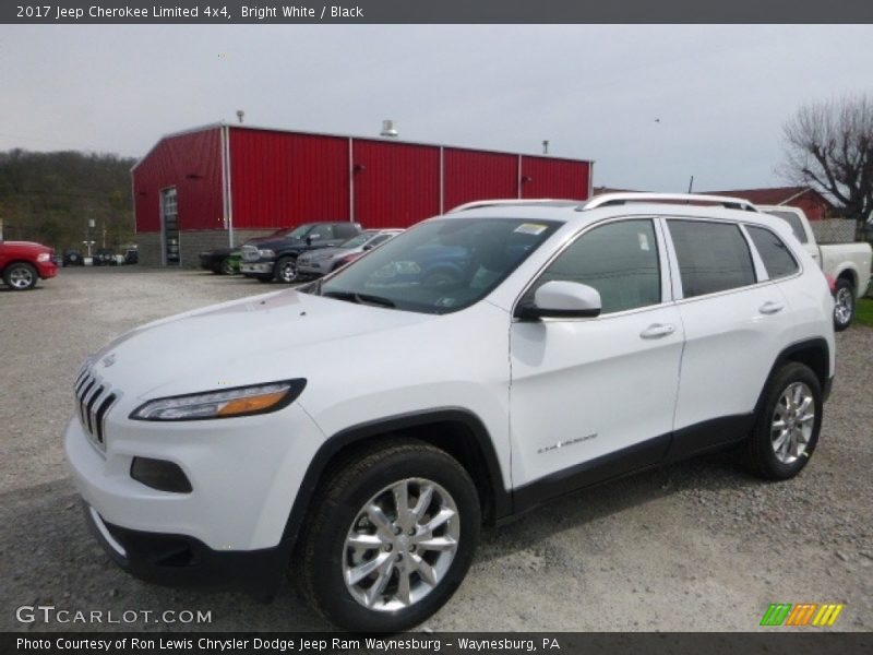 Bright White / Black 2017 Jeep Cherokee Limited 4x4