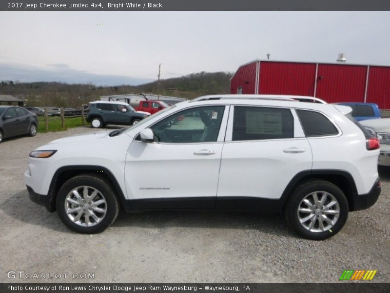 Bright White / Black 2017 Jeep Cherokee Limited 4x4