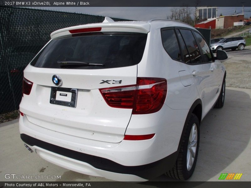 Alpine White / Black 2017 BMW X3 xDrive28i