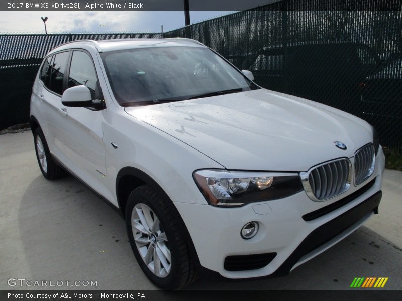 Alpine White / Black 2017 BMW X3 xDrive28i