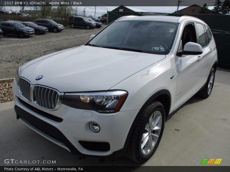 Alpine White / Black 2017 BMW X3 xDrive28i