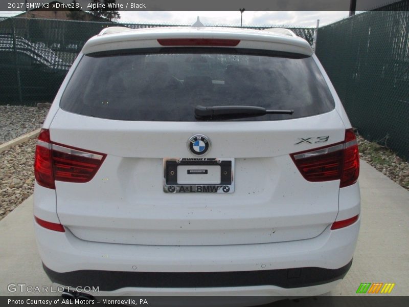 Alpine White / Black 2017 BMW X3 xDrive28i